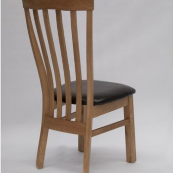 Opus Lucia Oak Leather Dining Chair 