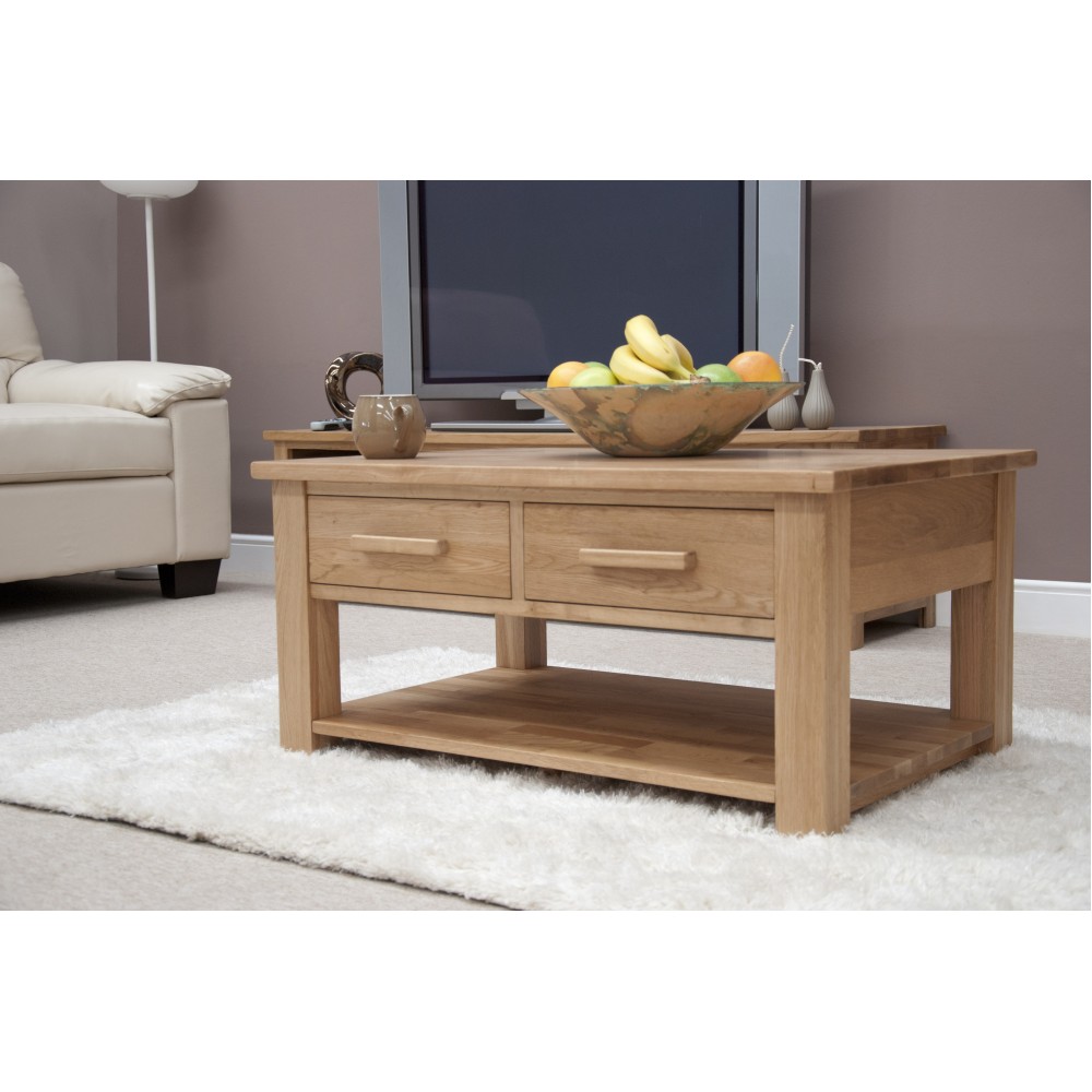 Opus Modern Oak 2 Drawer Coffee Table Opus Modern Oak 2 Drawer Coffee Table