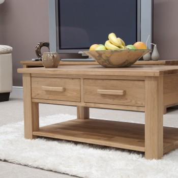 Opus Modern Oak  2 Drawer Coffee Table