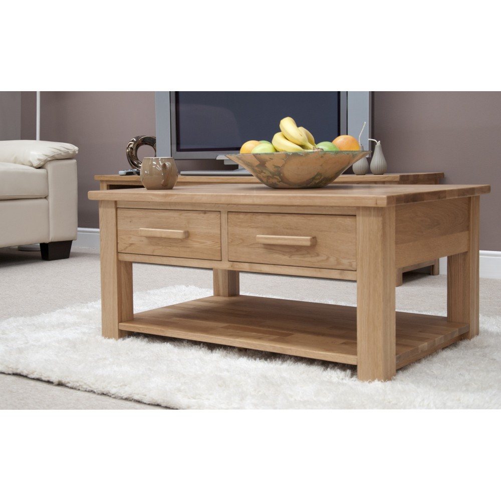 Opus Modern Oak 2 Drawer Coffee Table Opus Modern Oak 2 Drawer Coffee Table