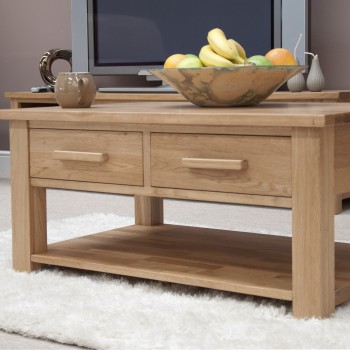 Opus Modern Oak  2 Drawer Coffee Table