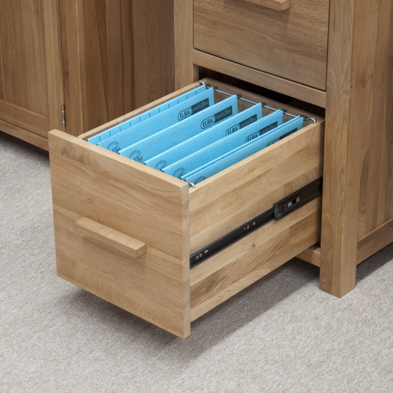 Opus Modern Oak 2 Drawer Filing Cabinet