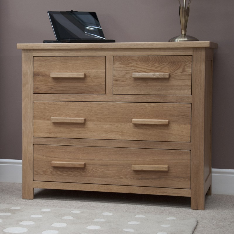Opus Modern Oak 2 Over 2 Drawer Chest 