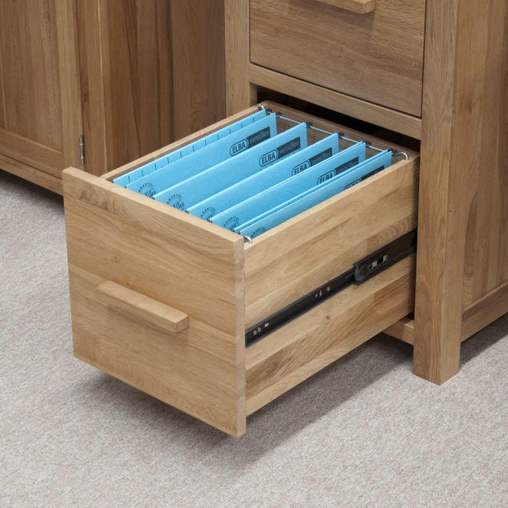 Opus Modern Oak 3 Drawer Filing Cabinet
