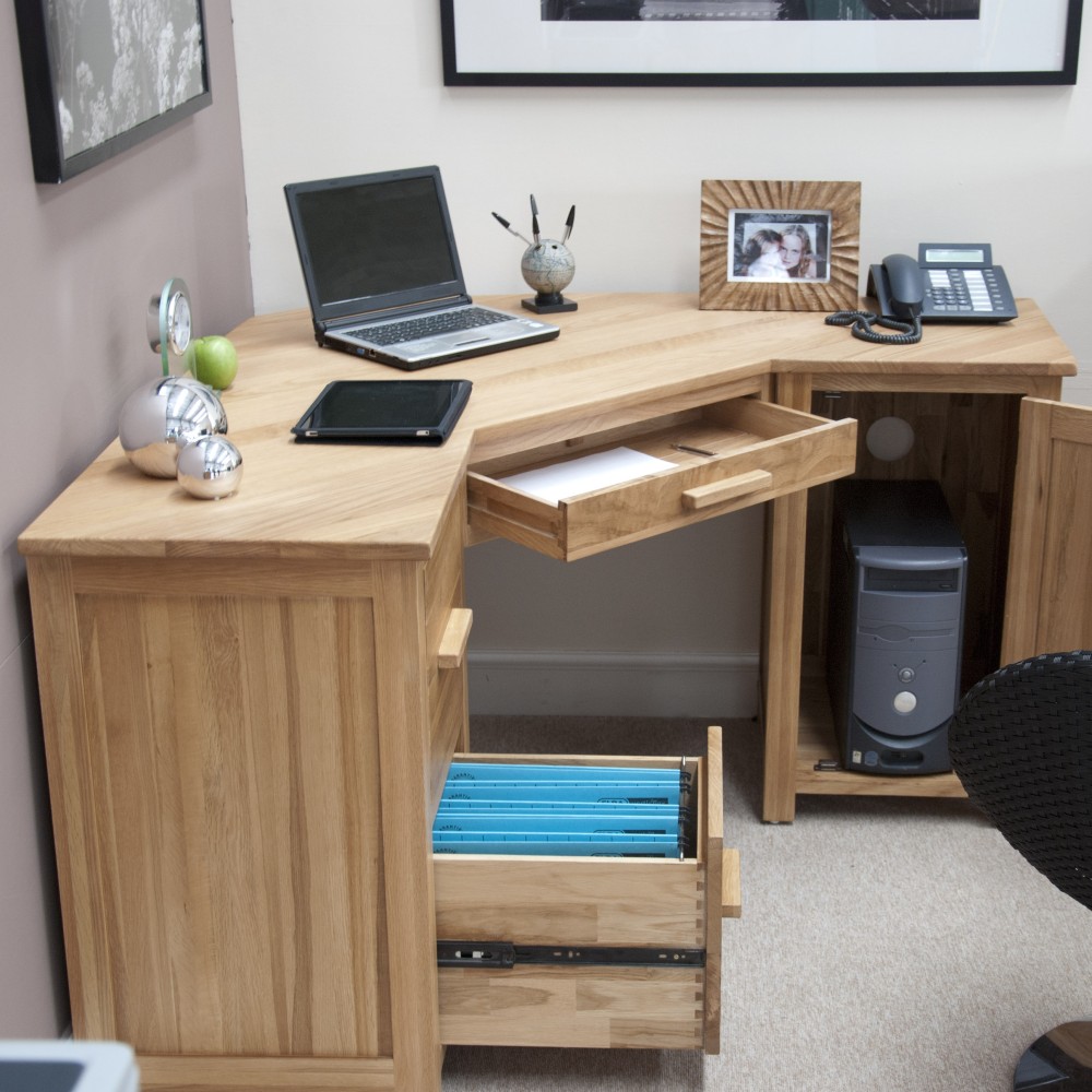 Opus Modern Oak Corner Desk Opus Modern Oak Corner Desk