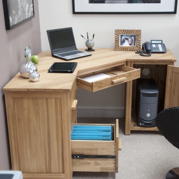 Opus Modern Oak Corner Desk