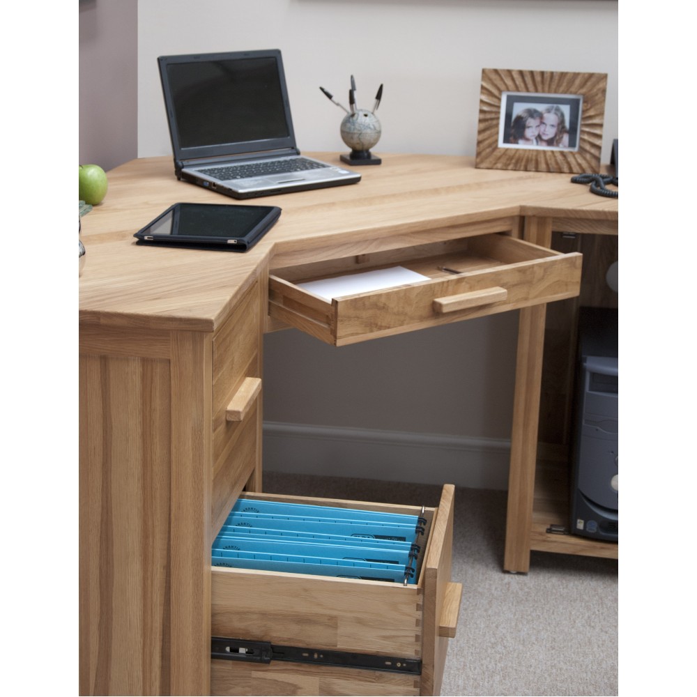 Opus Modern Oak Corner Desk