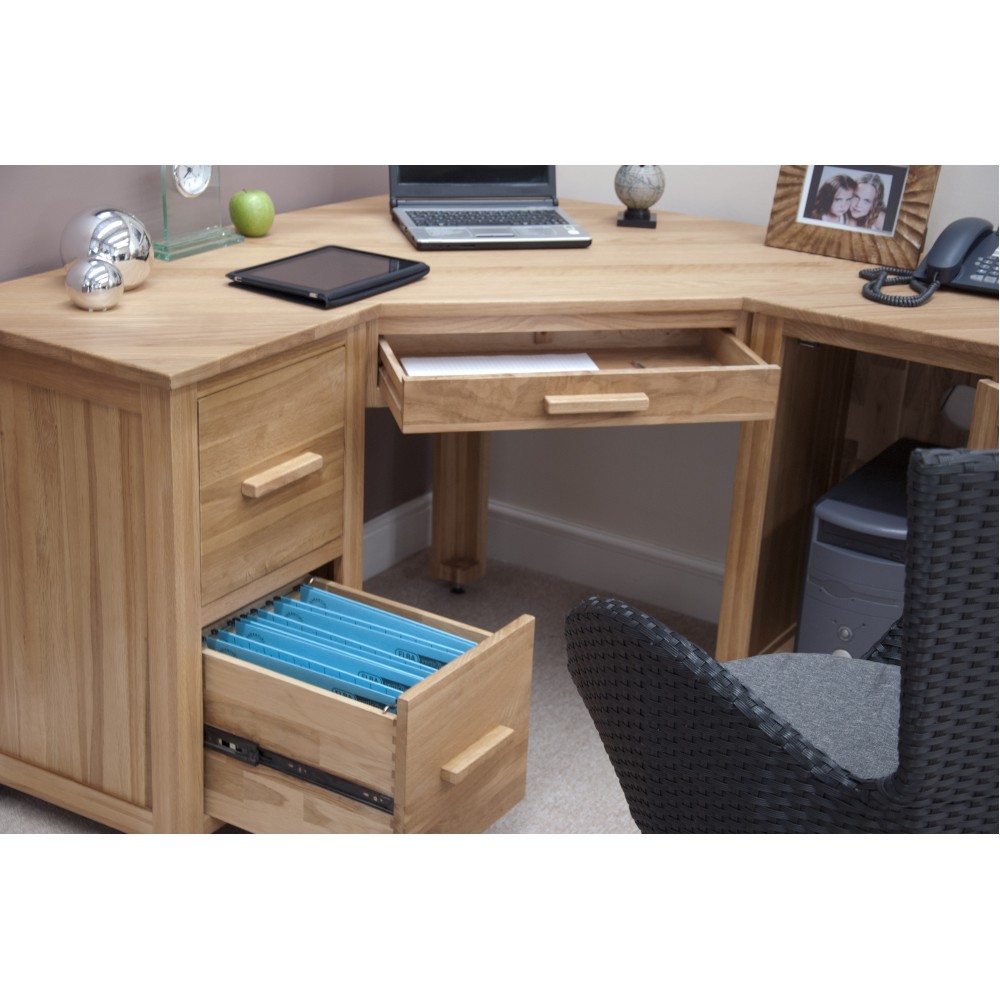Opus Modern Oak Corner Desk