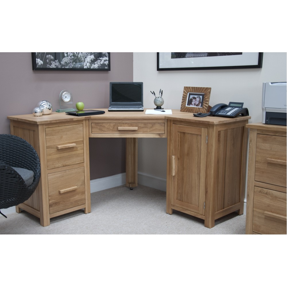 Opus Modern Oak Corner Desk