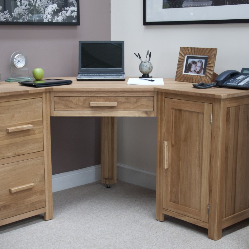 Opus Modern Oak Corner Desk