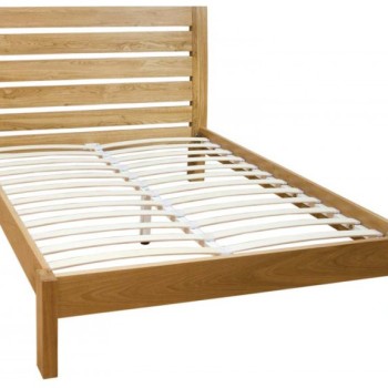 Opus Modern Oak Double Slatted Bed