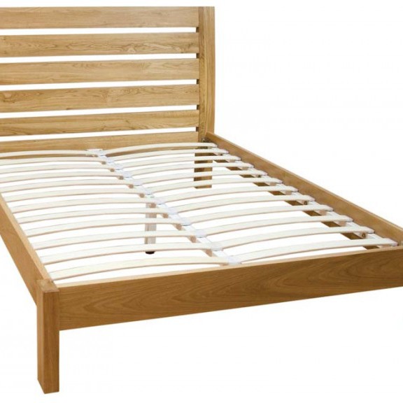 Opus Modern Oak Double Slatted Bed