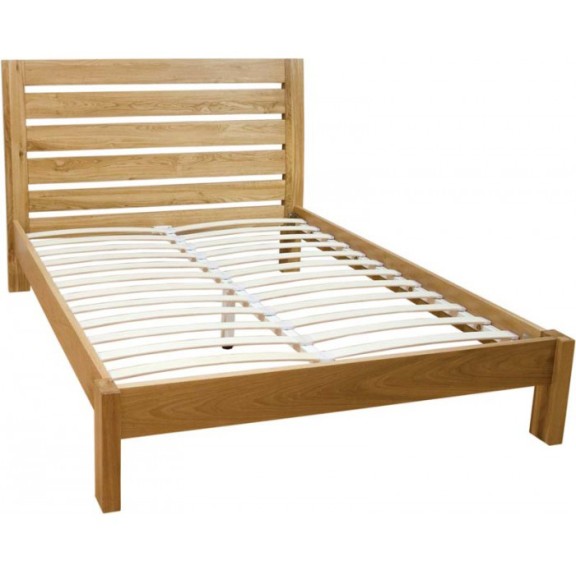 Opus Modern Oak Double Slatted Bed