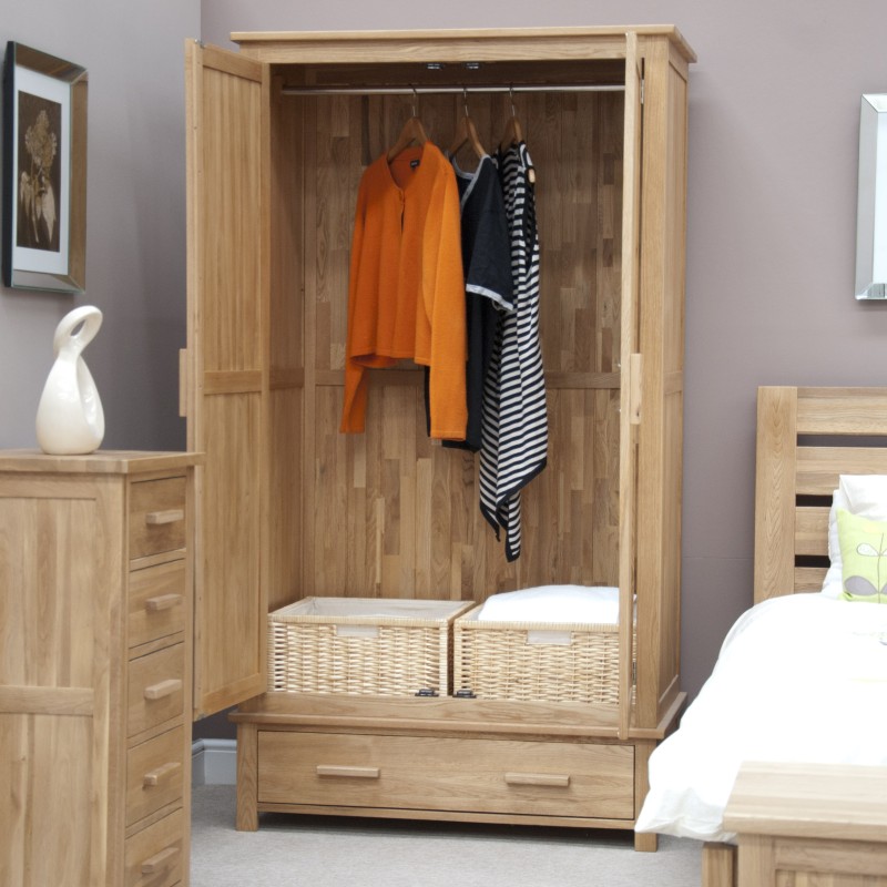 Opus Modern Oak Gents Wardrobe