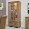 Opus Modern Oak Glass Display Cabinet