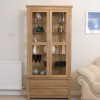 Opus Modern Oak Glass Display Cabinet