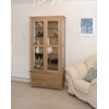Opus Modern Oak Glass Display Cabinet
