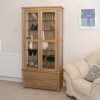 Opus Modern Oak Glass Display Cabinet