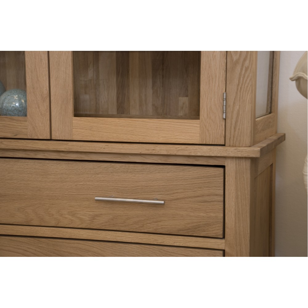Opus Modern Oak Glass Display Cabinet