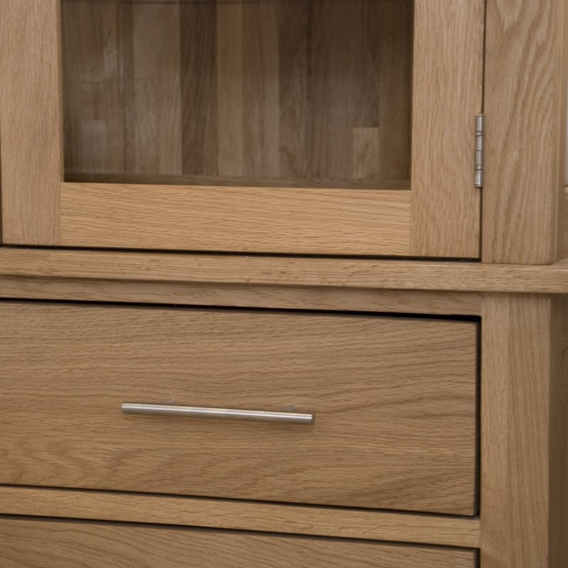 Opus Modern Oak Glass Display Cabinet