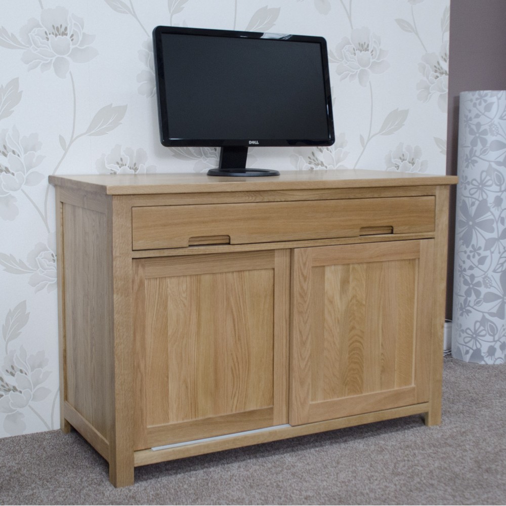 Opus Modern Oak Hideaway Computer Desk Opus Modern Oak Hideaway Computer Desk