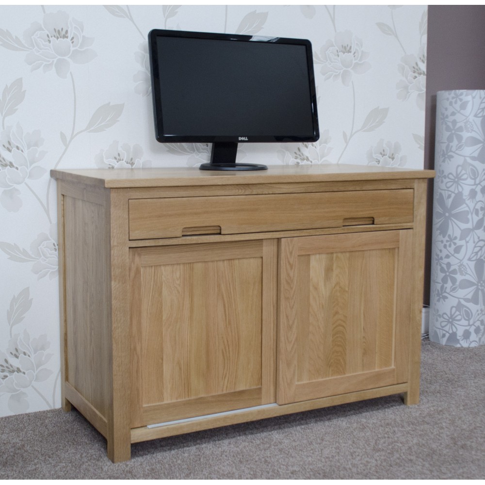 Opus Modern Oak Hideaway Computer Desk