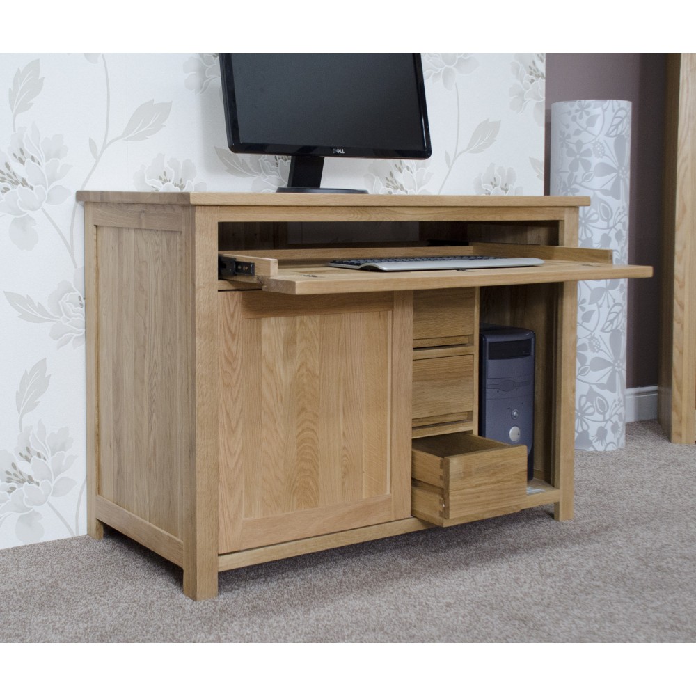 Opus Modern Oak Hideaway Computer Desk