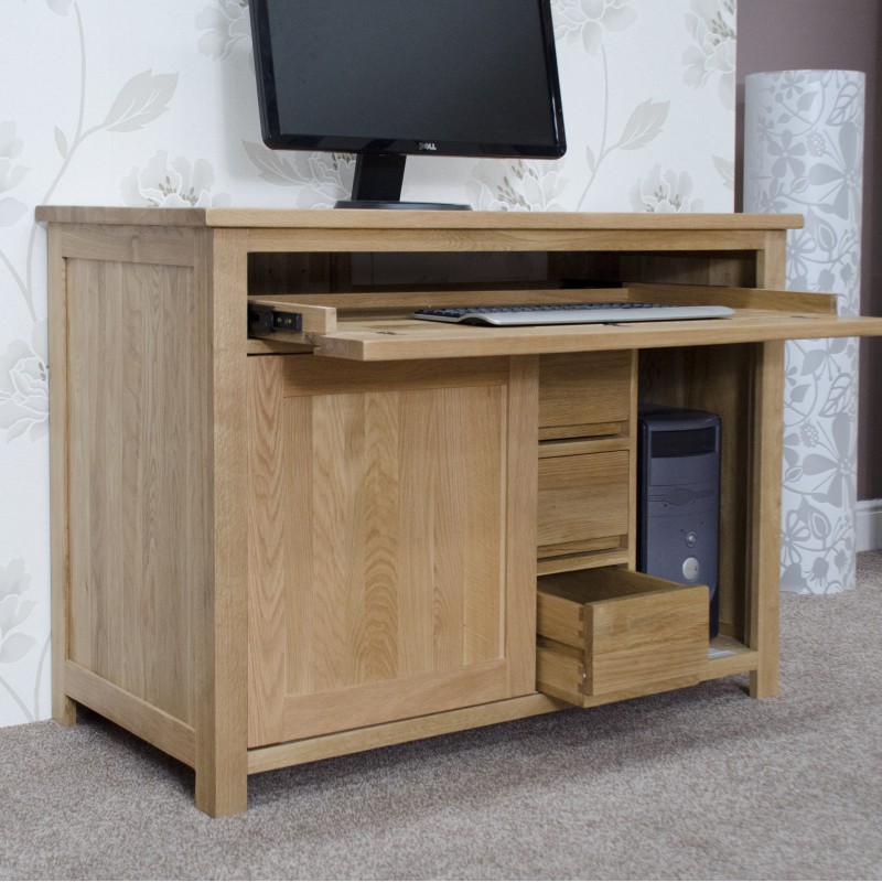 Opus Modern Oak Hideaway Computer Desk