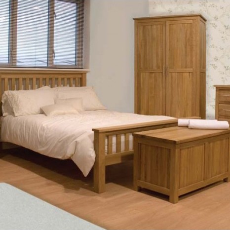 Opus Modern Oak King-Size Rail Bed