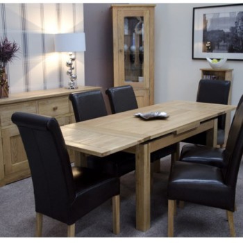 Opus Modern Oak Medium Drawleaf Extending Table