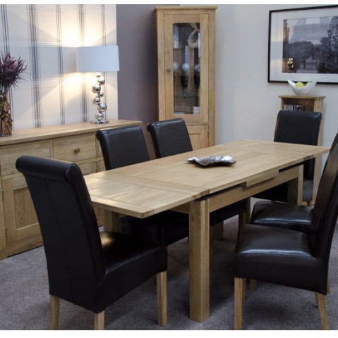 Opus Modern Oak Medium Drawleaf Extending Table