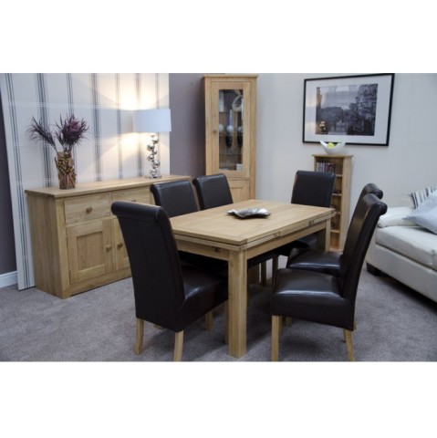 Opus Modern Oak Medium Drawleaf Extending Table
