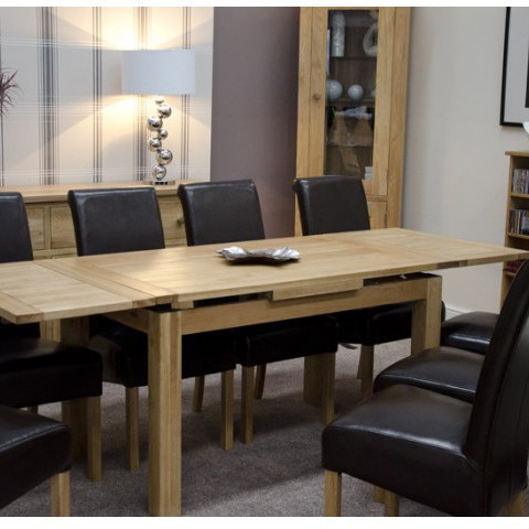 Opus Modern Oak Medium Drawleaf Extending Table