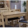 Opus Modern Oak Single Leaf Plain Top Extending Table 