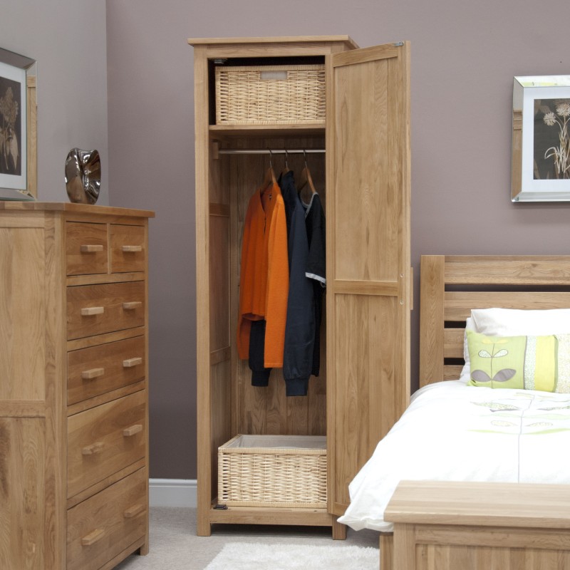 Opus Modern Oak Single Wardrobe