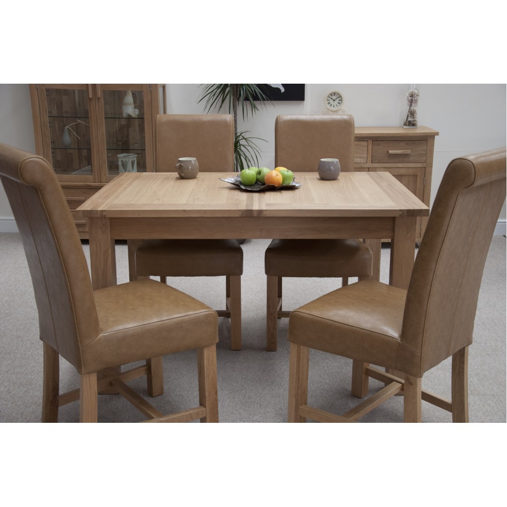 Opus Modern Oak Twin Leaf Extending Dining Table