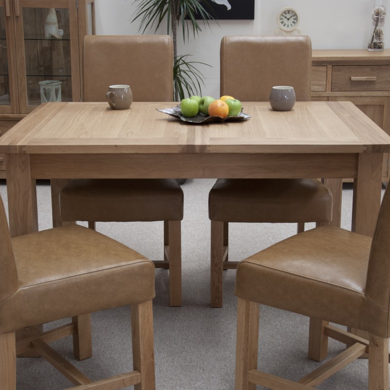 Opus Modern Oak Twin Leaf Extending Dining Table