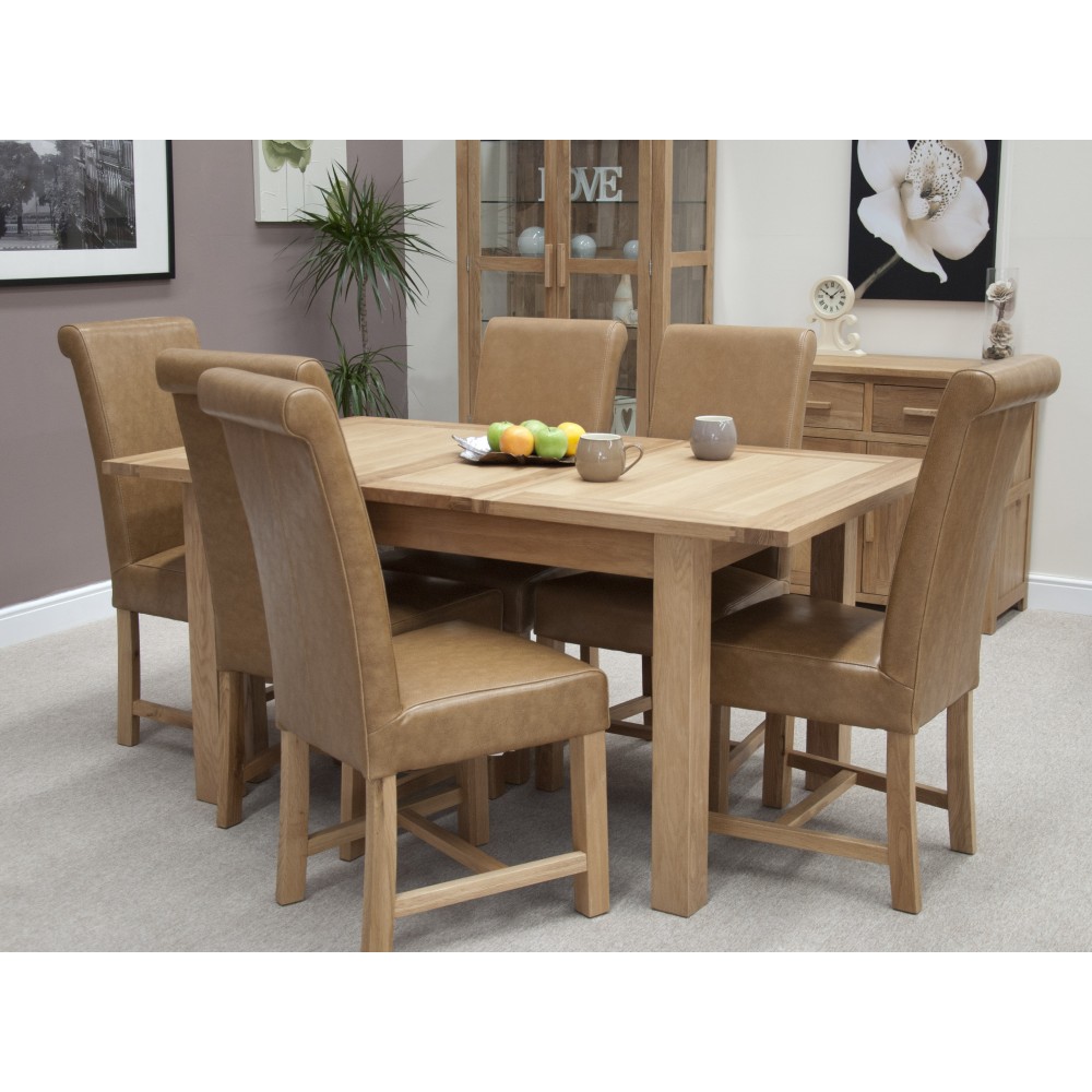 Opus Modern Oak Twin Leaf Extending Dining Table