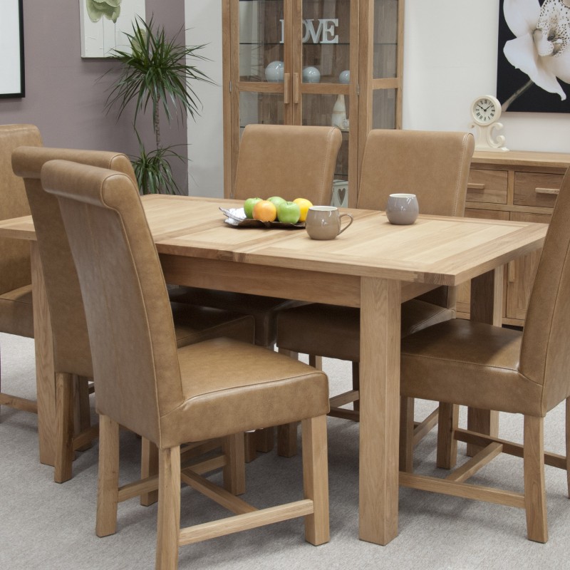 Opus Modern Oak Twin Leaf Extending Dining Table