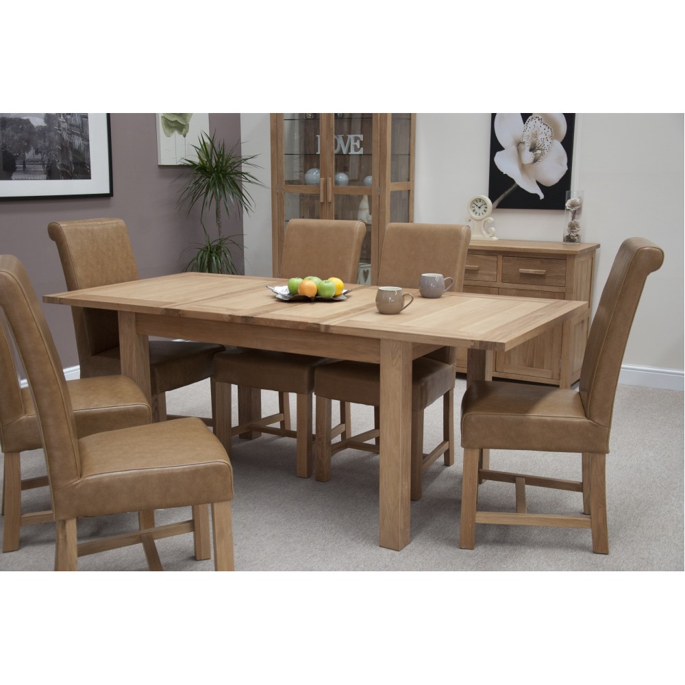 Opus Modern Oak Twin Leaf Extending Dining Table
