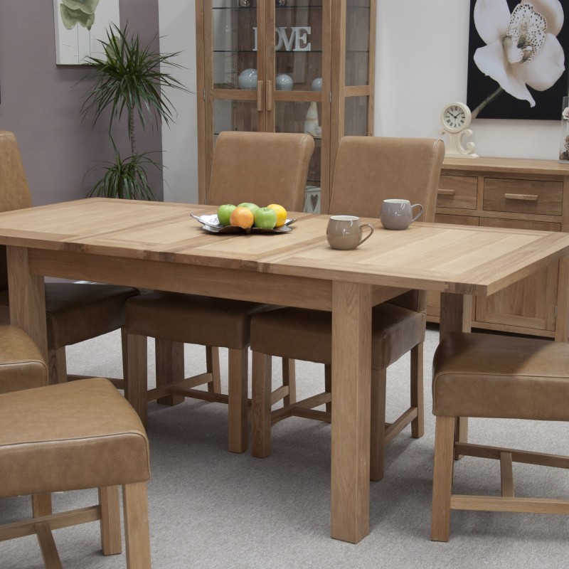 Opus Modern Oak Twin Leaf Extending Dining Table