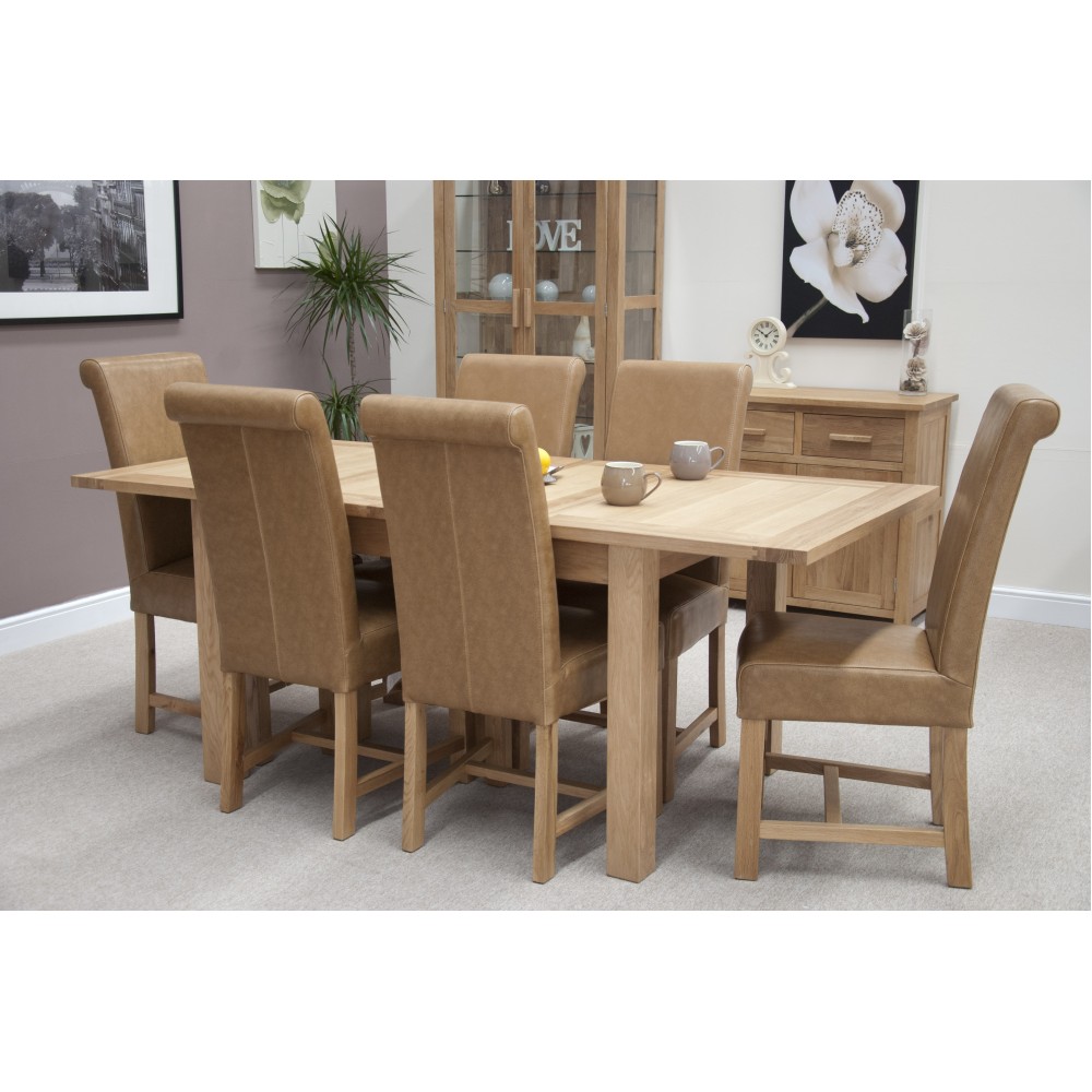 Opus Modern Oak Twin Leaf Extending Dining Table