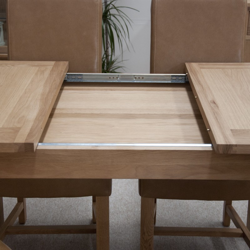 Opus Modern Oak Twin Leaf Extending Dining Table