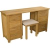 Opus Modern Oak Twin Pedestal Dressing Table + Stool