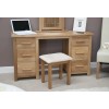 Opus Modern Oak Twin Pedestal Dressing Table + Stool