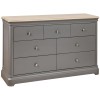 Pebble Grey Painted 3 Over 4 Combination Chest of Drawers