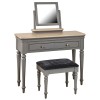 Pebble Grey Painted Dressing Table Stool