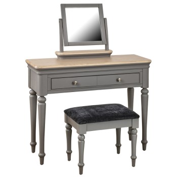 Pebble Grey Painted Dressing Table Stool