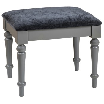 Pebble Grey Painted Dressing Table Stool