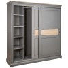 Pebble Grey Painted Sliding Door Double Wardrobe